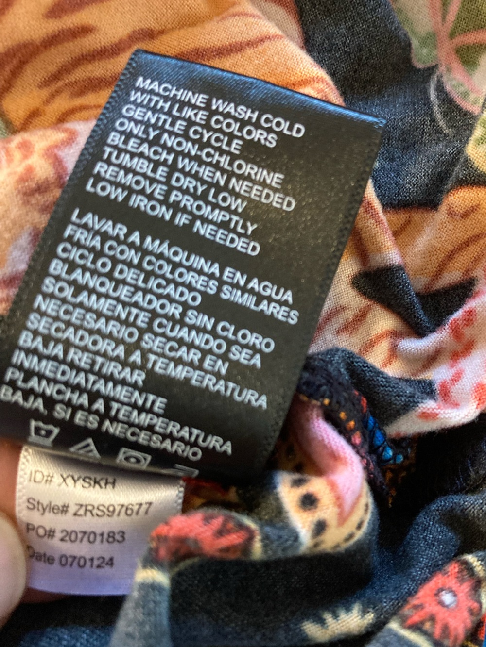Room Service Sleepwear Tiger & Floral Pajama Set - Black/Orange - M - Picture 8 of 16